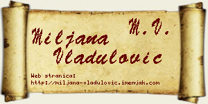 Miljana Vladulović vizit kartica